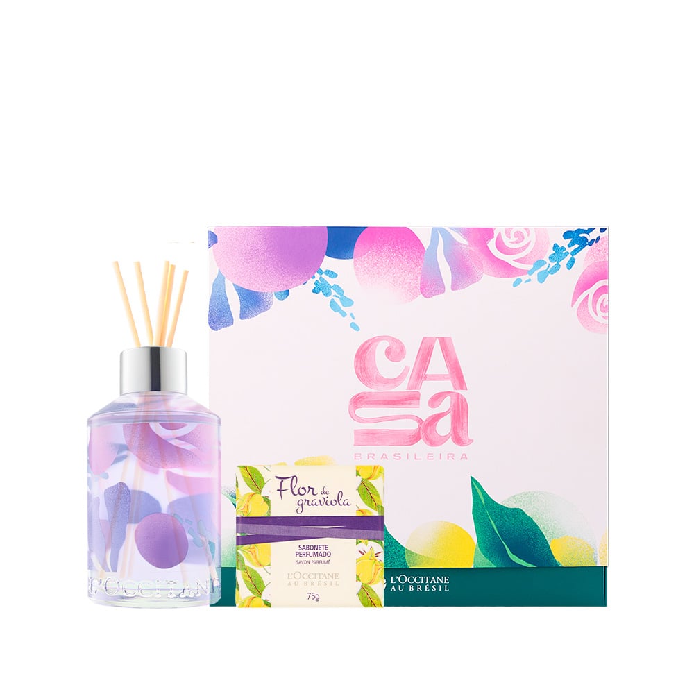 Sabonete Flor de Graviola e Aromatizador Bem-Estar Relaxante